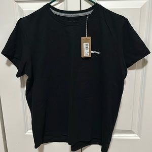 Patagonia Women Logo Black T-Shirt
